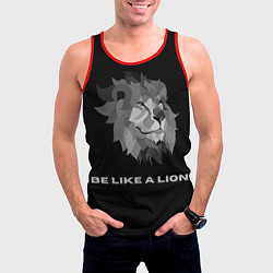 Майка-безрукавка мужская BE LIKE A LION, цвет: 3D-красный — фото 2