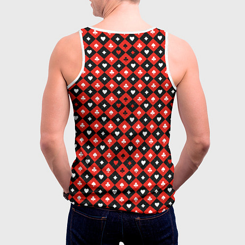 Мужская майка без рукавов Масти / 3D-Белый – фото 4