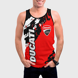 Майка-безрукавка мужская DUCATI ДУКАТИ ГРАНЖ, цвет: 3D-черный — фото 2