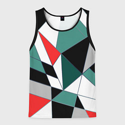 Майка-безрукавка мужская Абстрактный геометрический, цвет: 3D-черный