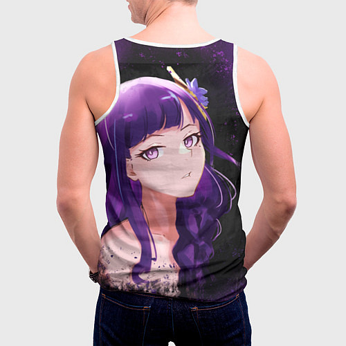 Мужская майка без рукавов ГЕНШИН ИМПАКТ / 3D-Белый – фото 4