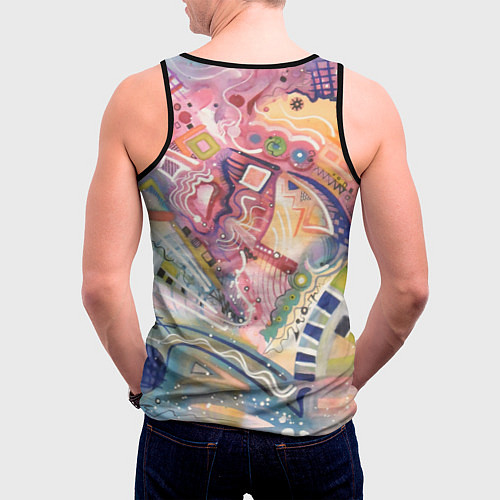 Мужская майка без рукавов MULT / 3D-Черный – фото 4