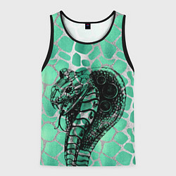 Майка-безрукавка мужская Кобра Змеиный стиль, цвет: 3D-черный