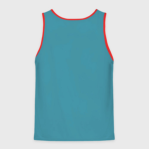 Мужская майка без рукавов СИРЕНОГОЛОВЫЙ И ДЕВОЧКА / 3D-Красный – фото 2