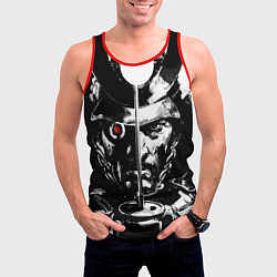 Майка-безрукавка мужская Самурай ЧБ Лого спина Z, цвет: 3D-красный — фото 2
