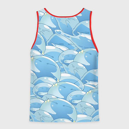 Мужская майка без рукавов О МОЕМ ПЕРЕРОЖДЕНИЕ В СЛИЗЬ / 3D-Красный – фото 2