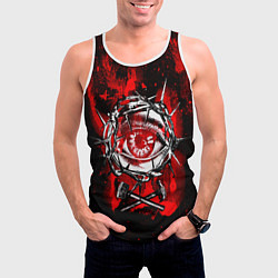 Майка-безрукавка мужская АлисА глаз в колючей проволоке, цвет: 3D-белый — фото 2