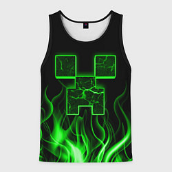 Мужская майка без рукавов MINECRAFT TEXTURE FIRE