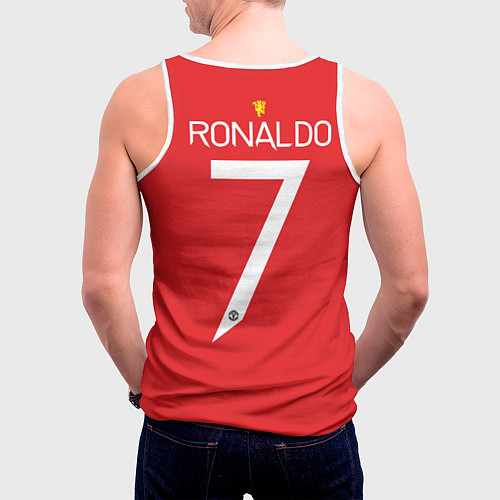 Мужская майка без рукавов Ronaldo Manchester United / 3D-Белый – фото 4