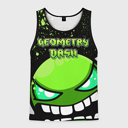 Мужская майка без рукавов Geometry Dash: Green Evil