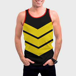 Майка-безрукавка мужская Три полоски, цвет: 3D-красный — фото 2