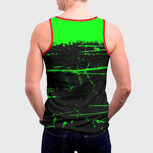 Мужская майка без рукавов MONSTER ENERGY NEON LOGO / 3D-Красный – фото 4