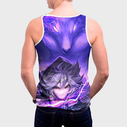 Мужская майка без рукавов Рэйзор Genshin Impact Геншин Импакт Z / 3D-Белый – фото 4