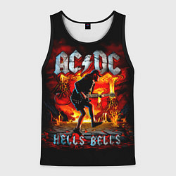 Майка-безрукавка мужская ACDC HELLS BELLS, цвет: 3D-черный