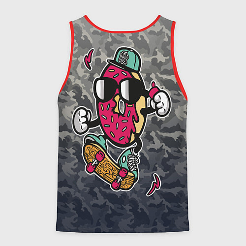 Мужская майка без рукавов Donut / 3D-Красный – фото 2