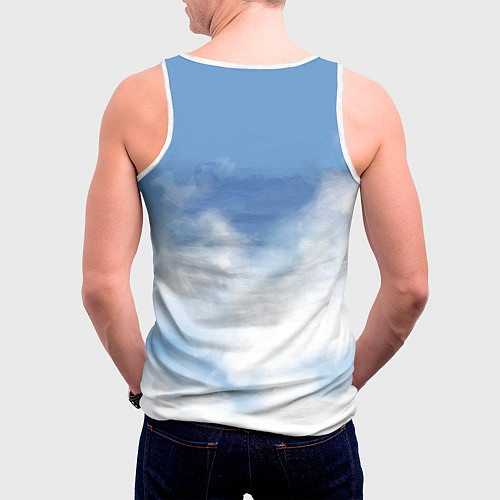 Мужская майка без рукавов Воздух / 3D-Белый – фото 4