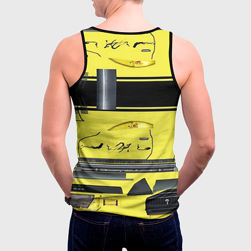Мужская майка без рукавов CS GO YELLOW SKIN / 3D-Черный – фото 4