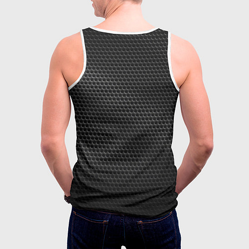 Мужская майка без рукавов TOYOTA STEEL HONEYCOMBS / 3D-Белый – фото 4