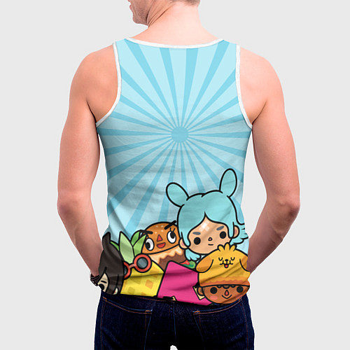 Мужская майка без рукавов Toca Life World / 3D-Белый – фото 4