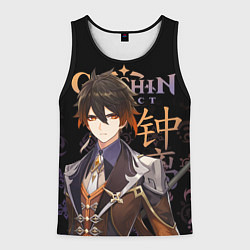 Майка-безрукавка мужская Чжун Ли, Genshin Impact, цвет: 3D-черный