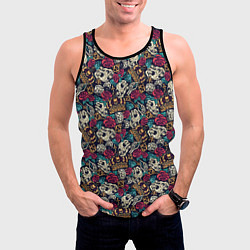 Майка-безрукавка мужская Тату, цвет: 3D-черный — фото 2