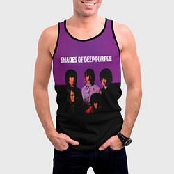 Майка-безрукавка мужская Shades of Deep Purple, цвет: 3D-черный — фото 2
