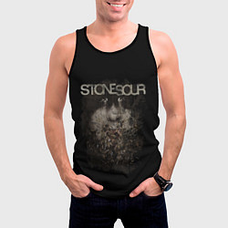Майка-безрукавка мужская Stone Sour Art, цвет: 3D-черный — фото 2