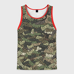 Майка-безрукавка мужская Именной камуфляж Олег, цвет: 3D-красный