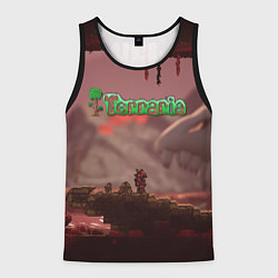 Майка-безрукавка мужская Terraria Тэррария, цвет: 3D-черный