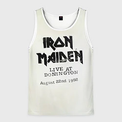 Майка-безрукавка мужская Live at Donington - Iron Maiden, цвет: 3D-белый