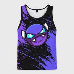 Майка-безрукавка мужская Geometry Dash, цвет: 3D-черный