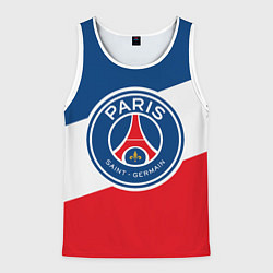 Майка-безрукавка мужская Paris Saint-Germain FC, цвет: 3D-белый