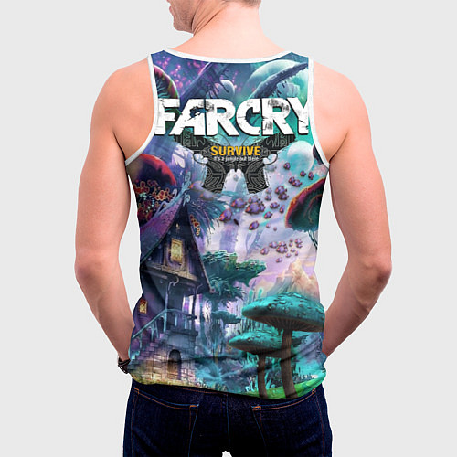 Мужская майка без рукавов MushroomTrip / 3D-Белый – фото 4