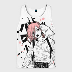 Майка-безрукавка мужская Power с котиком - Chainsaw Man, цвет: 3D-белый