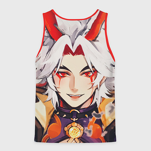 Мужская майка без рукавов Arataki Itto Genshin Impact / 3D-Красный – фото 2