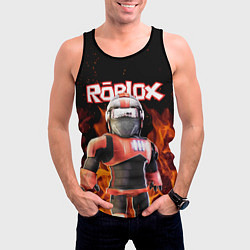 Майка-безрукавка мужская ROBLOX FIRE РОБЛОКС ОГОНЬ ПОЖАРНЫЙ, цвет: 3D-черный — фото 2