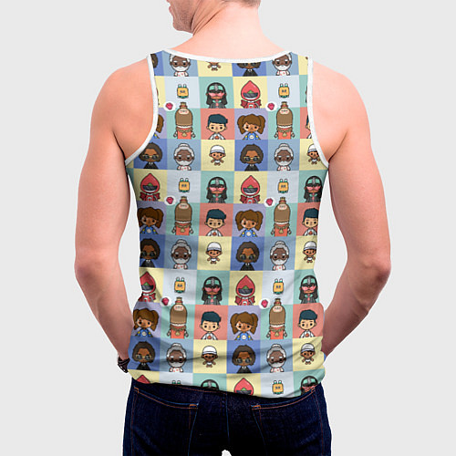 Мужская майка без рукавов Toca Life / 3D-Белый – фото 4
