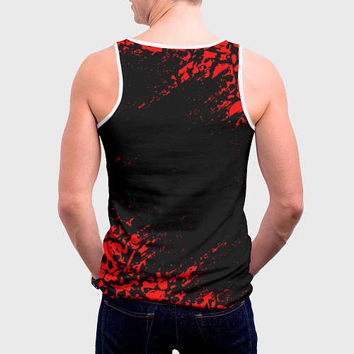 Мужская майка без рукавов CANNIBAL CORPSE КРАСНЫЕ ЧЕРЕПА / 3D-Белый – фото 4