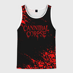 Майка-безрукавка мужская CANNIBAL CORPSE КРАСНЫЕ ЧЕРЕПА, цвет: 3D-белый