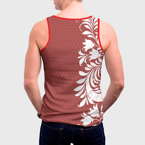 Мужская майка без рукавов Сборная России / 3D-Красный – фото 4