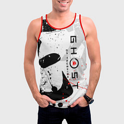 Майка-безрукавка мужская GHOST OF TSUSHIMA ПРИЗРАК ЦУСИМЫ БЕЛЫЙ, цвет: 3D-красный — фото 2