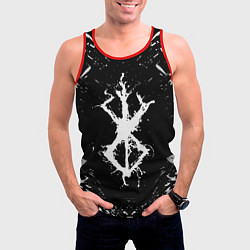Майка-безрукавка мужская БЕРСЕРК БЕЛОЕ КЛЕЙМО, цвет: 3D-красный — фото 2