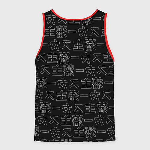 Мужская майка без рукавов SCARLXRD WHITE LOGO PATTERN КОНТУР / 3D-Красный – фото 2