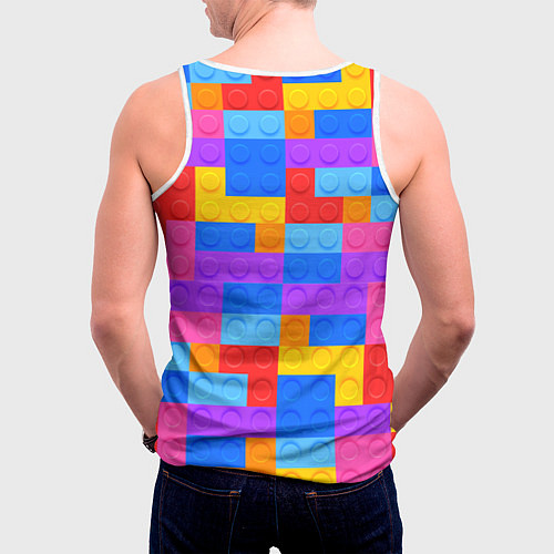 Мужская майка без рукавов Лего-го / 3D-Белый – фото 4