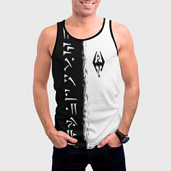 Майка-безрукавка мужская THE ELDER SCROLLS SKYRIM FUS RO DAH ЧЁРНО БЕЛЫЙ, цвет: 3D-черный — фото 2