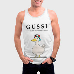 Майка-безрукавка мужская GUSSI HONK BABY, цвет: 3D-белый — фото 2