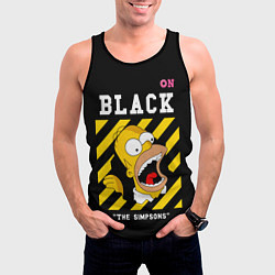 Майка-безрукавка мужская Симпсоны х ON BLACK, цвет: 3D-черный — фото 2