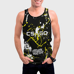 Майка-безрукавка мужская CS:GO Брызги красок, цвет: 3D-черный — фото 2