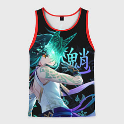 Майка-безрукавка мужская Genshin Impact: Сяо, цвет: 3D-красный