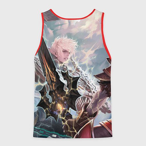 Мужская майка без рукавов Lineage 2 Akamanah vs Zarich / 3D-Красный – фото 2